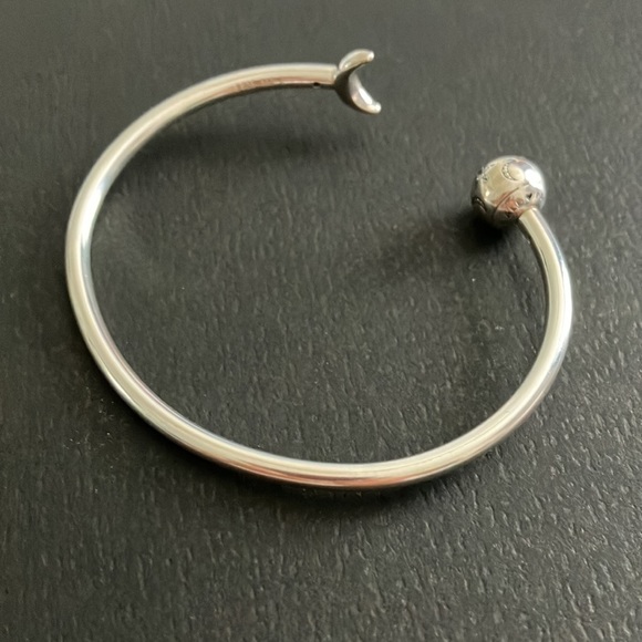 Sterling Pandora moon and stars cuff bracelet - Picture 8 of 9